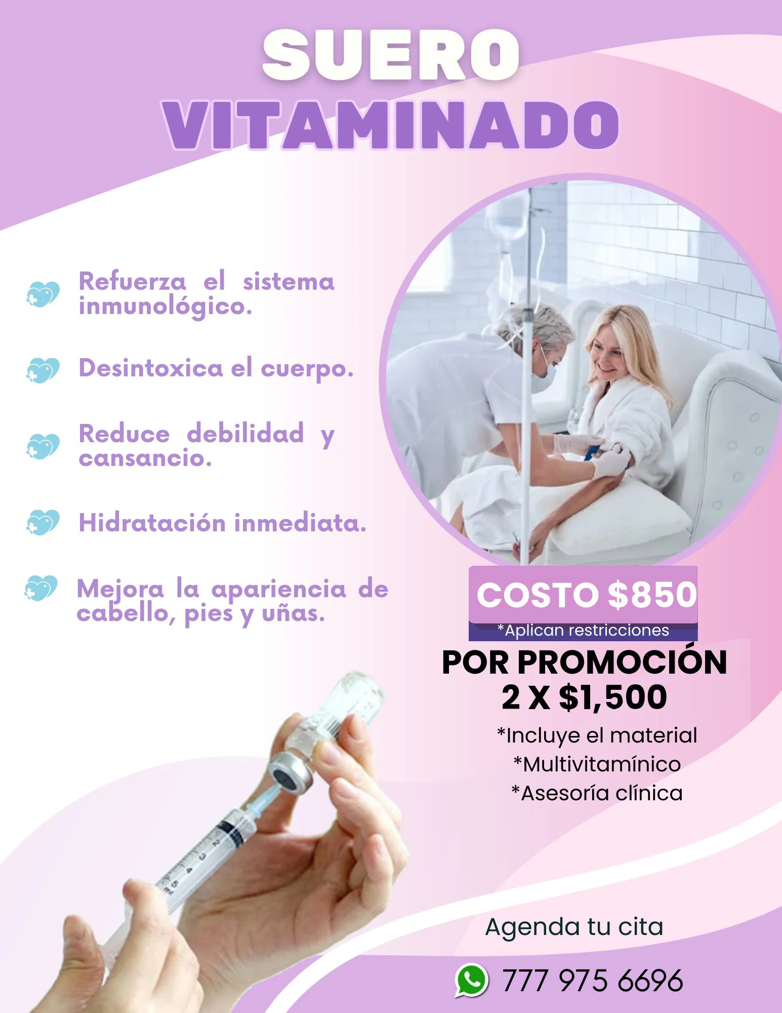 Promoción de suero vitaminado