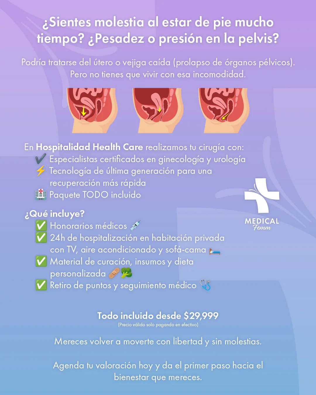 Información sobre cirugía para prolapso