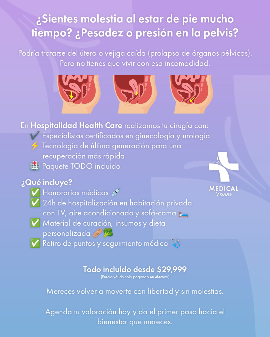 Paquete cirugía prolapso